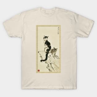 Two cats on a rock T-Shirt
